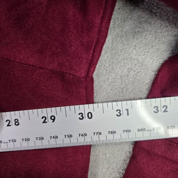 Womens Catherines Burgundy Shirt Button Up Long Sleeve 100% Polyester Size 4X - Picture 5 of 7